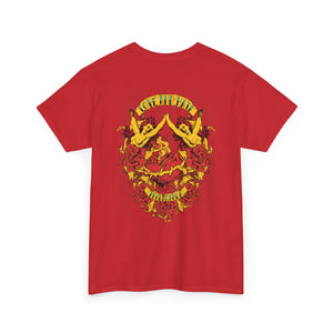Bold Graphic Unisex Heavy Cotton Tee - Love & Roses Design