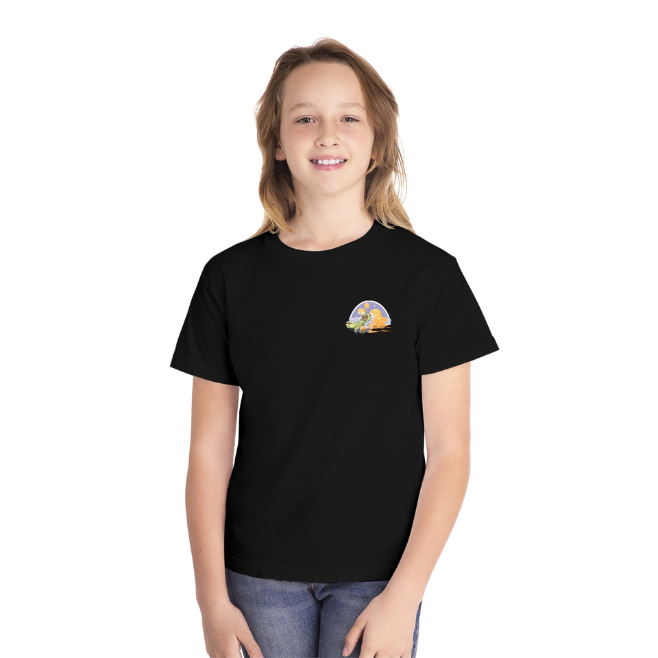 Youth Midweight Tee - Fun Dinosaur Graphic Tee for Kids