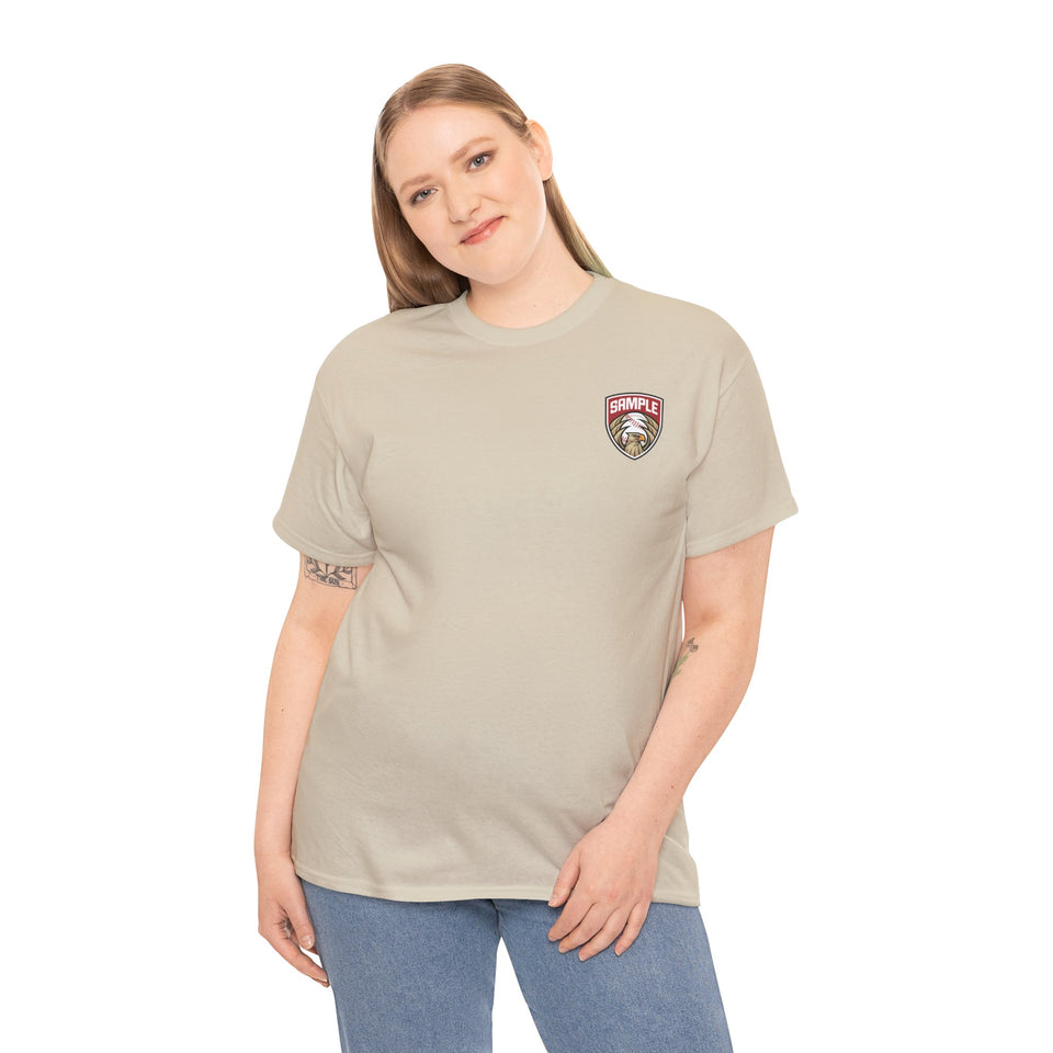 Unisex Heavy Cotton Tee - Eagle Baseball Graphic T-Shirt