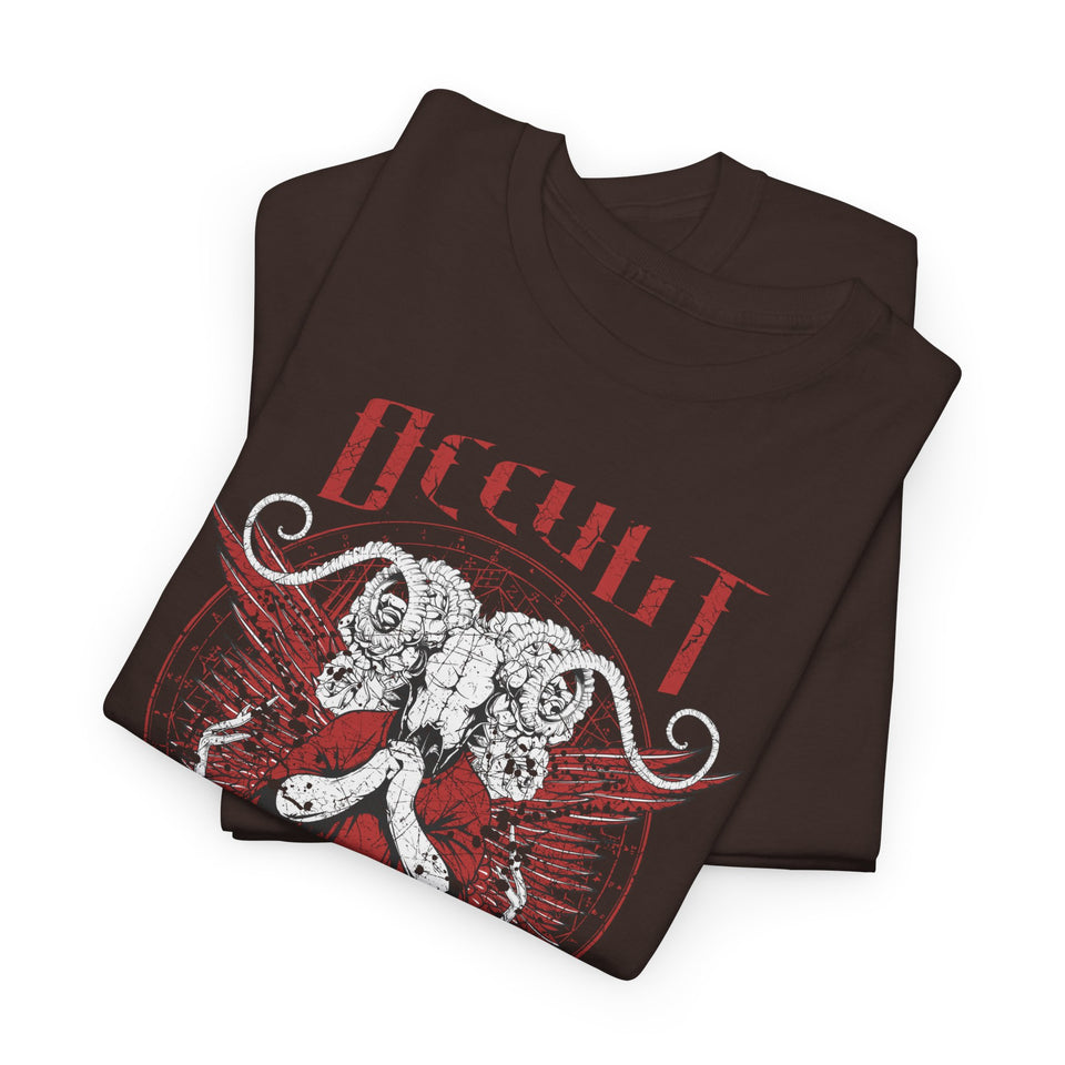 Unisex Heavy Cotton Tee - Red Occult Graphic Tee