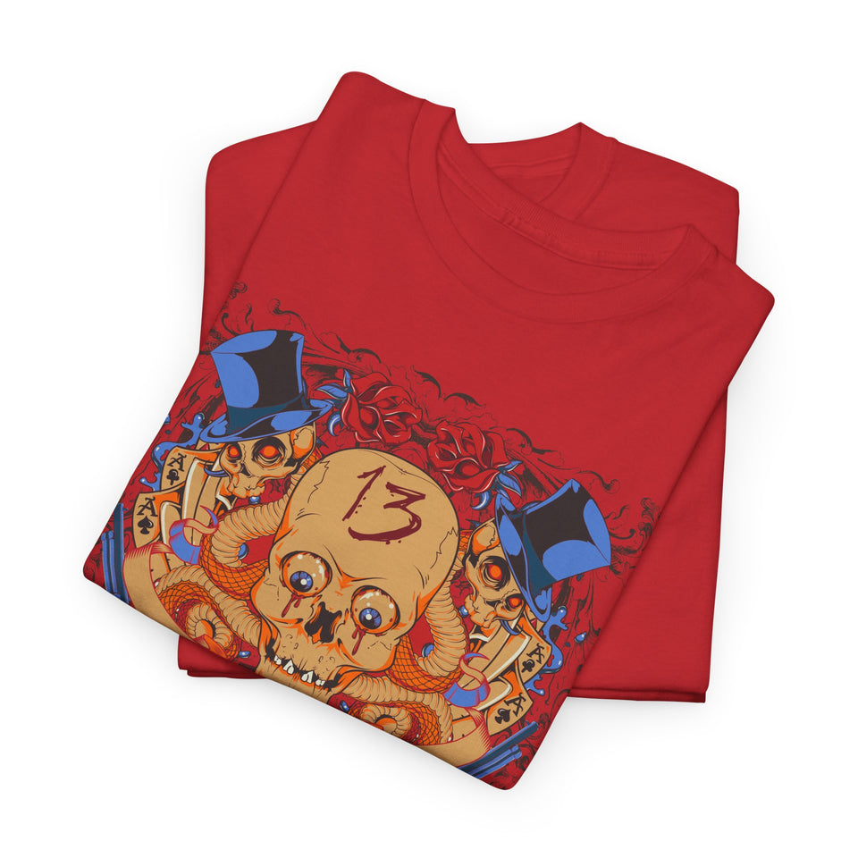 Vintage Graphic Unisex Heavy Cotton Tee - Edgy Retro Art Style