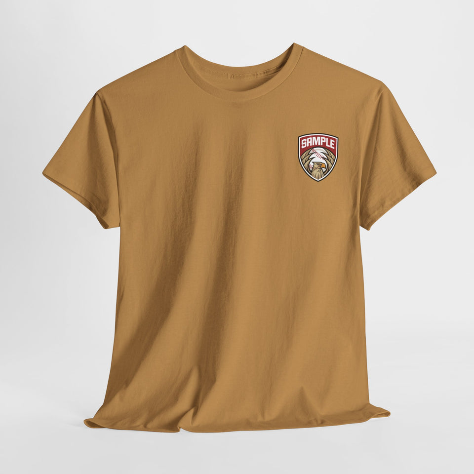 Unisex Heavy Cotton Tee - Eagle Baseball Graphic T-Shirt