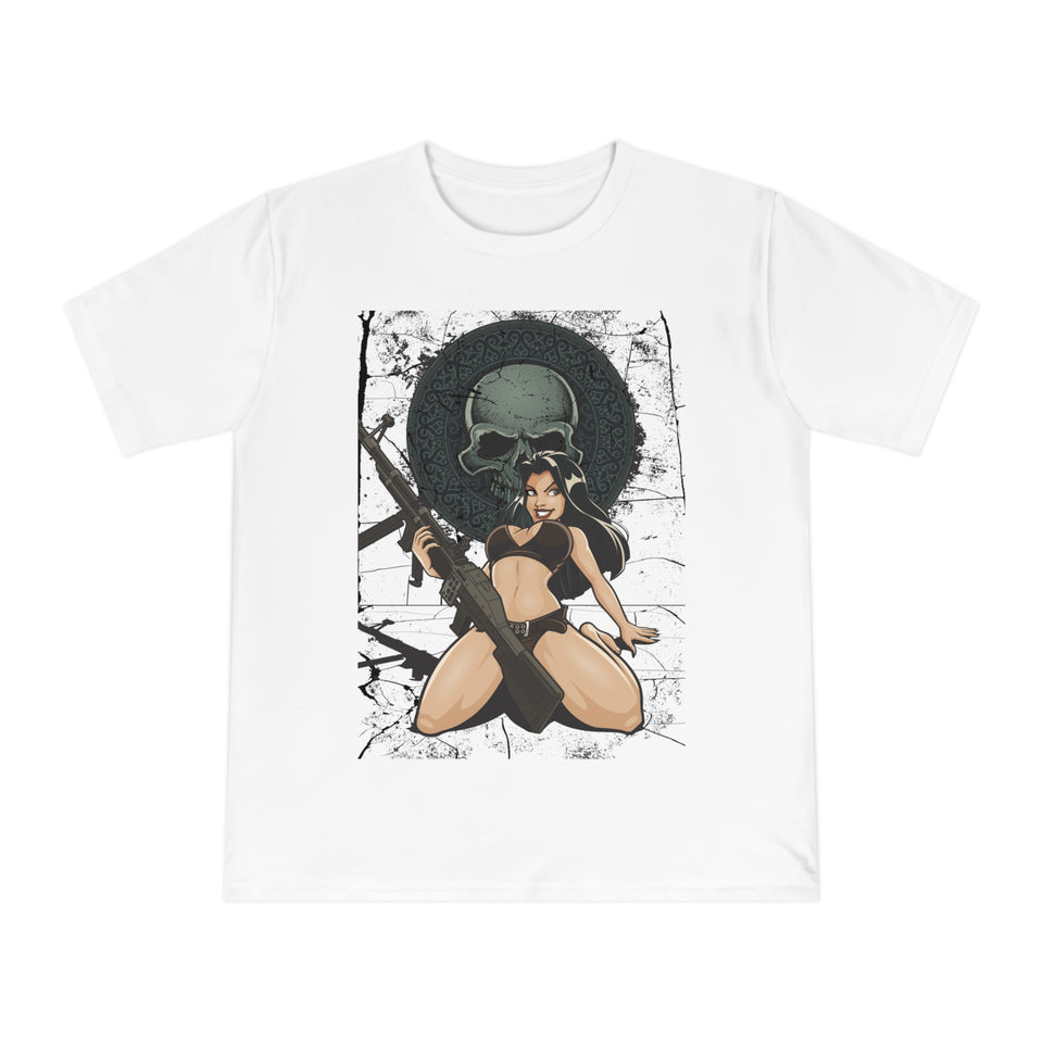 Rebellious Skull Graphic Unisex T-Shirt | Bold Yellow Design | Perfect for Edgy Casual Wear