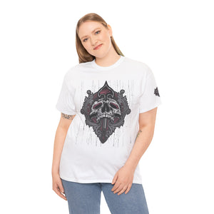 Vintage Skull Art Unisex Heavy Cotton Tee - Gothic Streetwear Fashion
