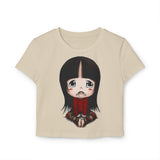 Cute Graphic Women's Baby Tee - Adorable Cartoon Design