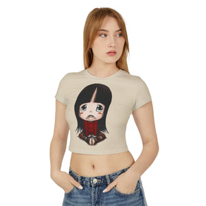 Cute Graphic Women's Baby Tee - Adorable Cartoon Design
