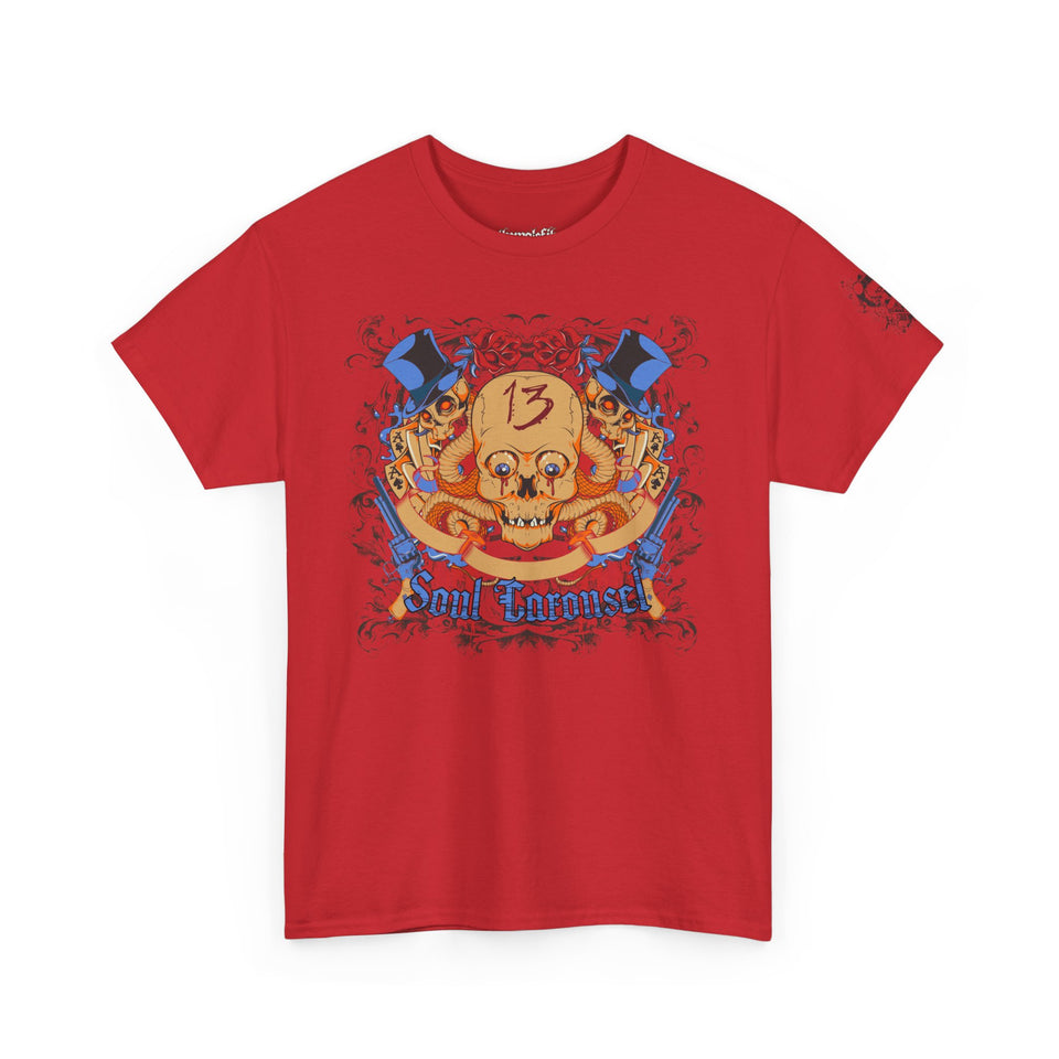 Vintage Graphic Unisex Heavy Cotton Tee - Edgy Retro Art Style