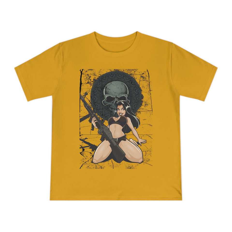 Rebellious Skull Graphic Unisex T-Shirt | Bold Yellow Design | Perfect for Edgy Casual Wear