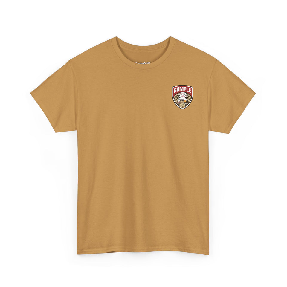 Unisex Heavy Cotton Tee - Eagle Baseball Graphic T-Shirt