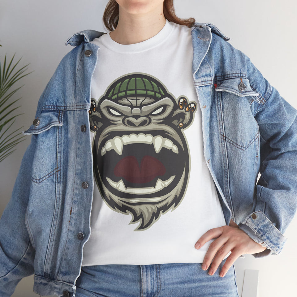 Unisex Heavy Cotton Tee - Fierce Gorilla Graphic T-Shirt