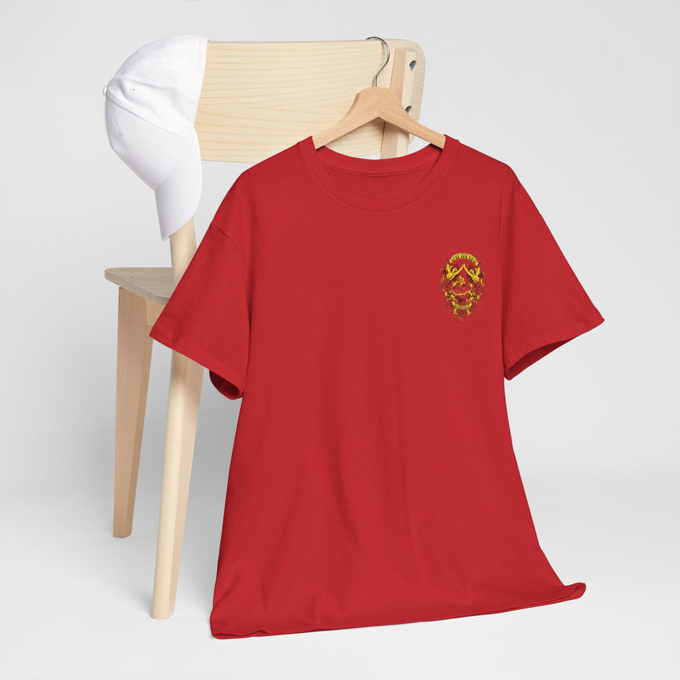 Bold Graphic Unisex Heavy Cotton Tee - Love & Roses Design