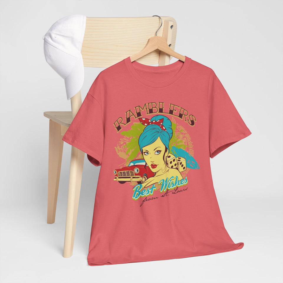 Vintage-Inspired Unisex Cotton Tee - "Best Wishes from St. Louis"