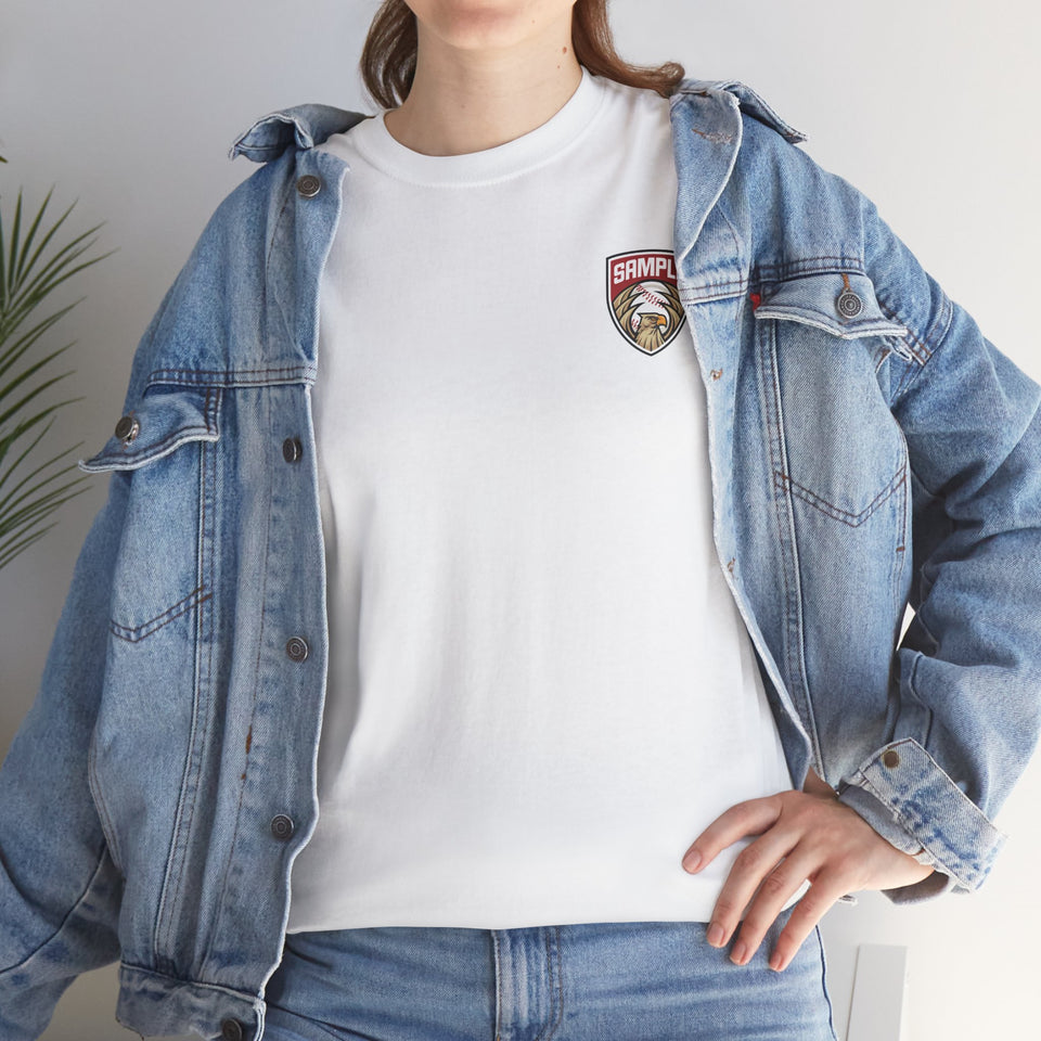Unisex Heavy Cotton Tee - Eagle Baseball Graphic T-Shirt