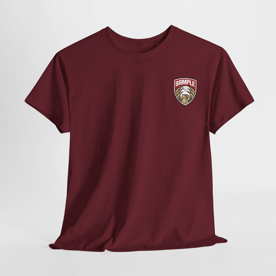 Unisex Heavy Cotton Tee - Eagle Baseball Graphic T-Shirt