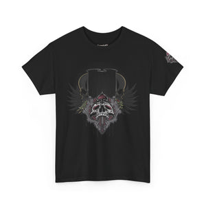 Edgy Skull Graphic Unisex Heavy Cotton Tee - Urban Streetwear Style