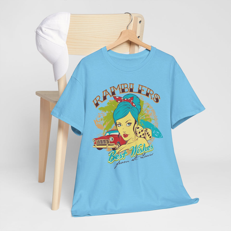 Vintage-Inspired Unisex Cotton Tee - "Best Wishes from St. Louis"