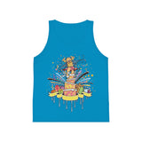 Colorful Celebration Kid's Jersey Tank Top with Fun Cake Design