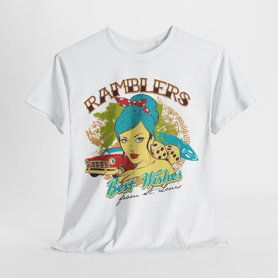 Vintage-Inspired Unisex Cotton Tee - "Best Wishes from St. Louis"