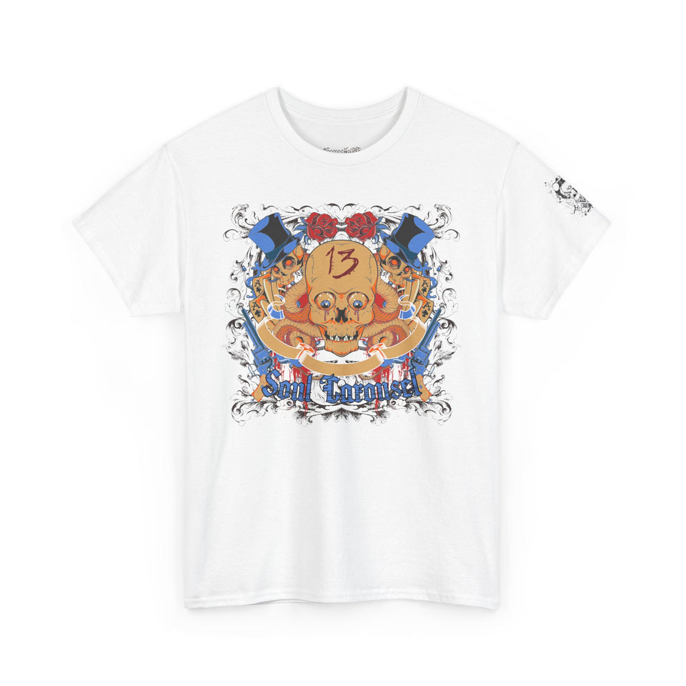 Vintage Graphic Unisex Heavy Cotton Tee - Edgy Retro Art Style