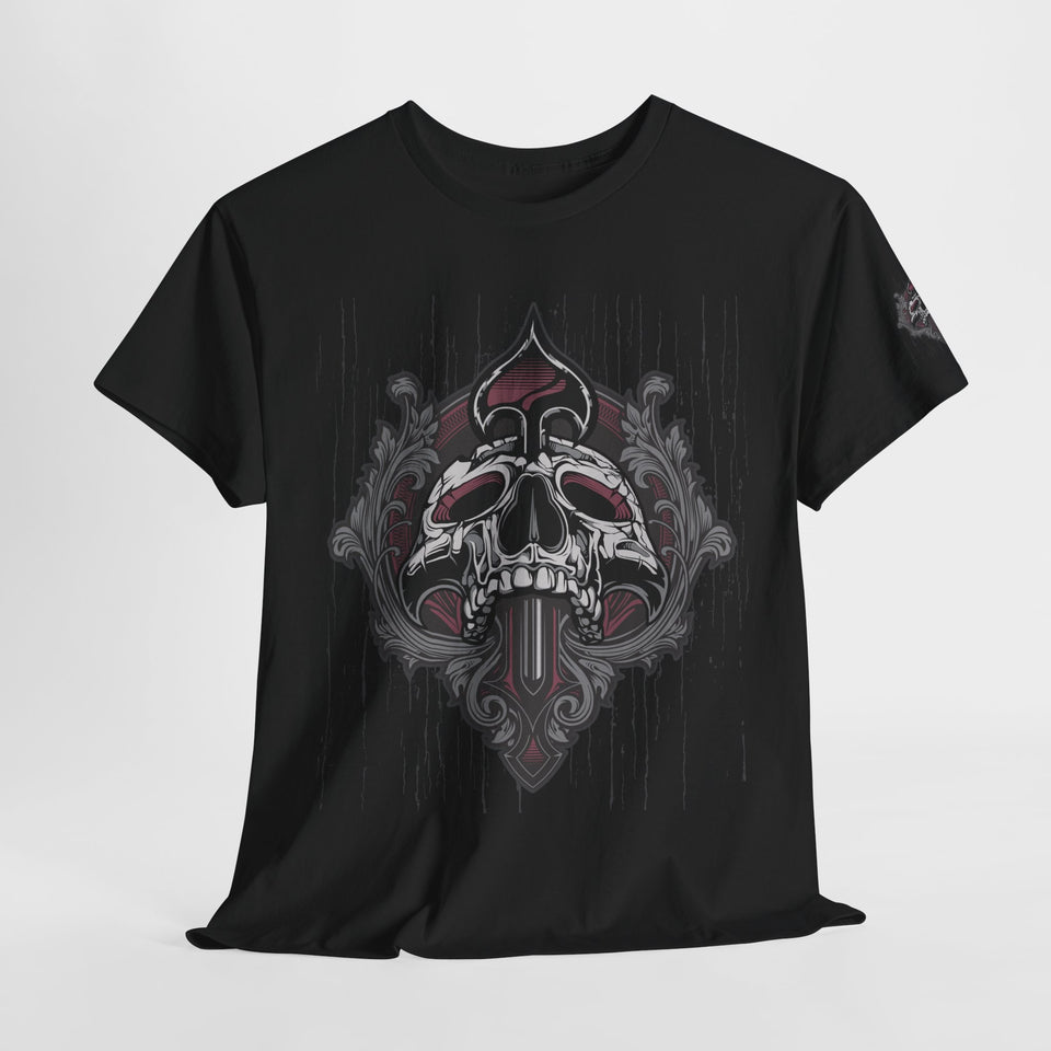 Vintage Skull Art Unisex Heavy Cotton Tee - Gothic Streetwear Fashion