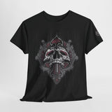Vintage Skull Art Unisex Heavy Cotton Tee - Gothic Streetwear Fashion