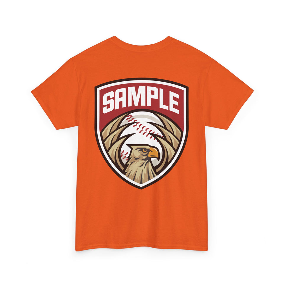 Unisex Heavy Cotton Tee - Eagle Baseball Graphic T-Shirt