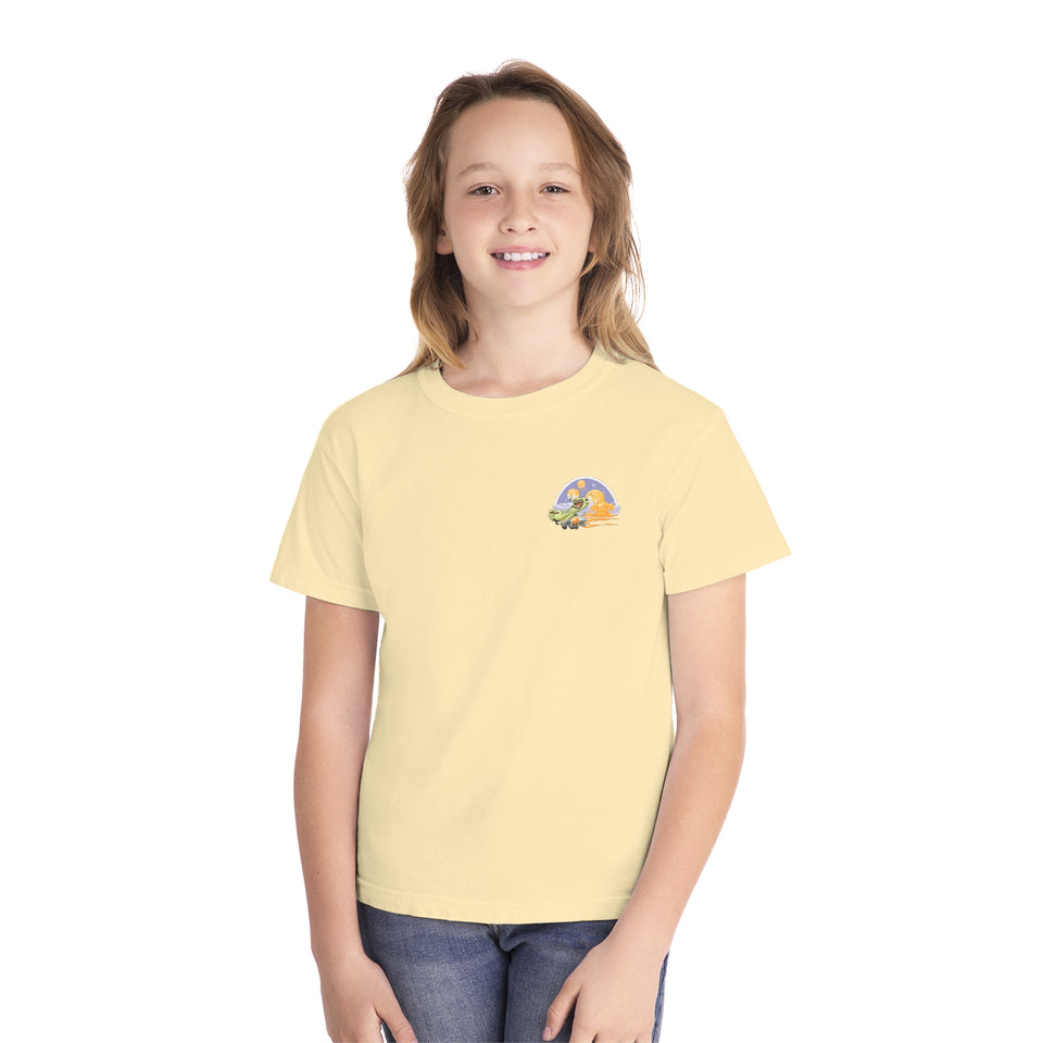 Youth Midweight Tee - Fun Dinosaur Graphic Tee for Kids