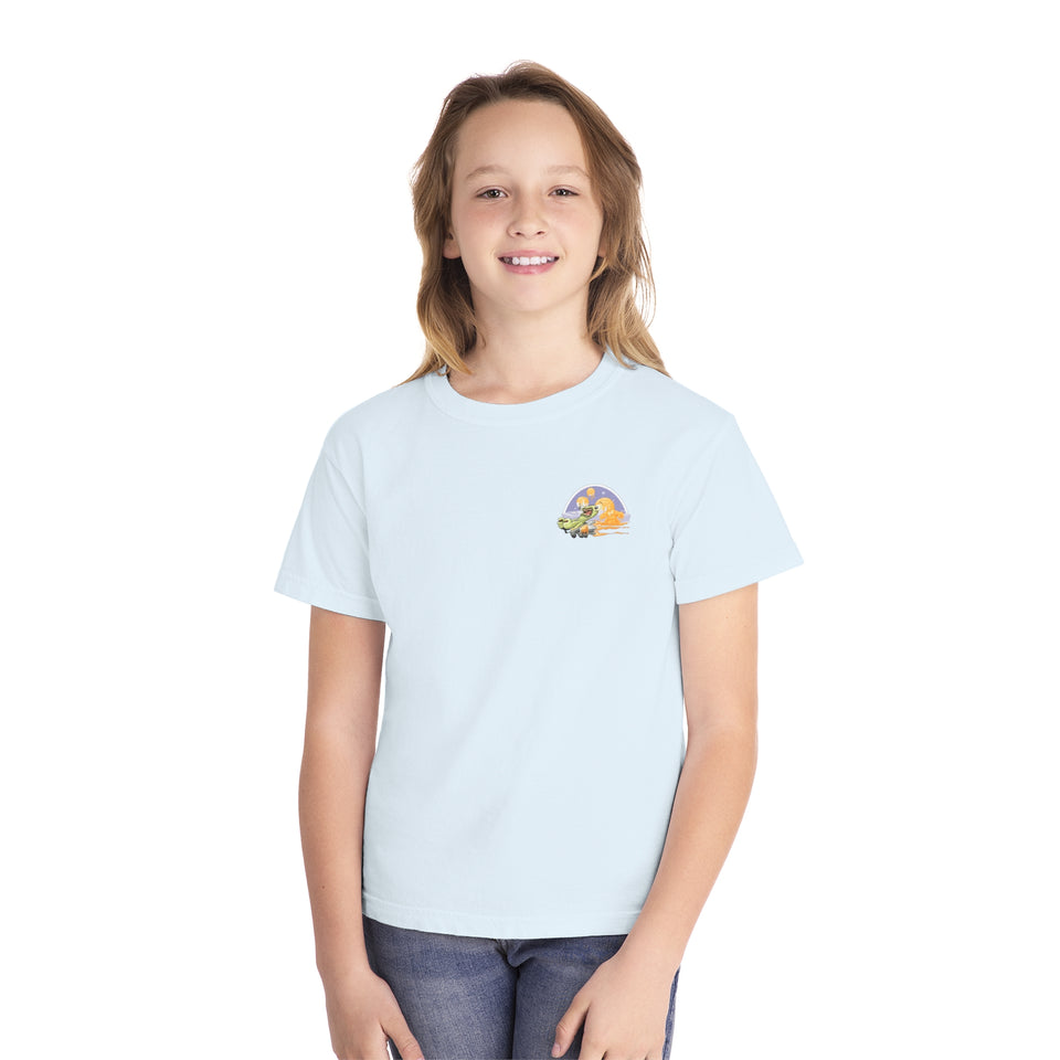 Youth Midweight Tee - Fun Dinosaur Graphic Tee for Kids