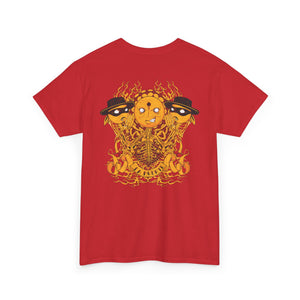Unisex Heavy Cotton Tee - Psychedelic Skull Graphic Tee for Music Lovers