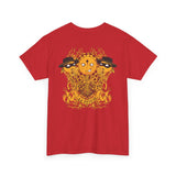 Unisex Heavy Cotton Tee - Psychedelic Skull Graphic Tee for Music Lovers